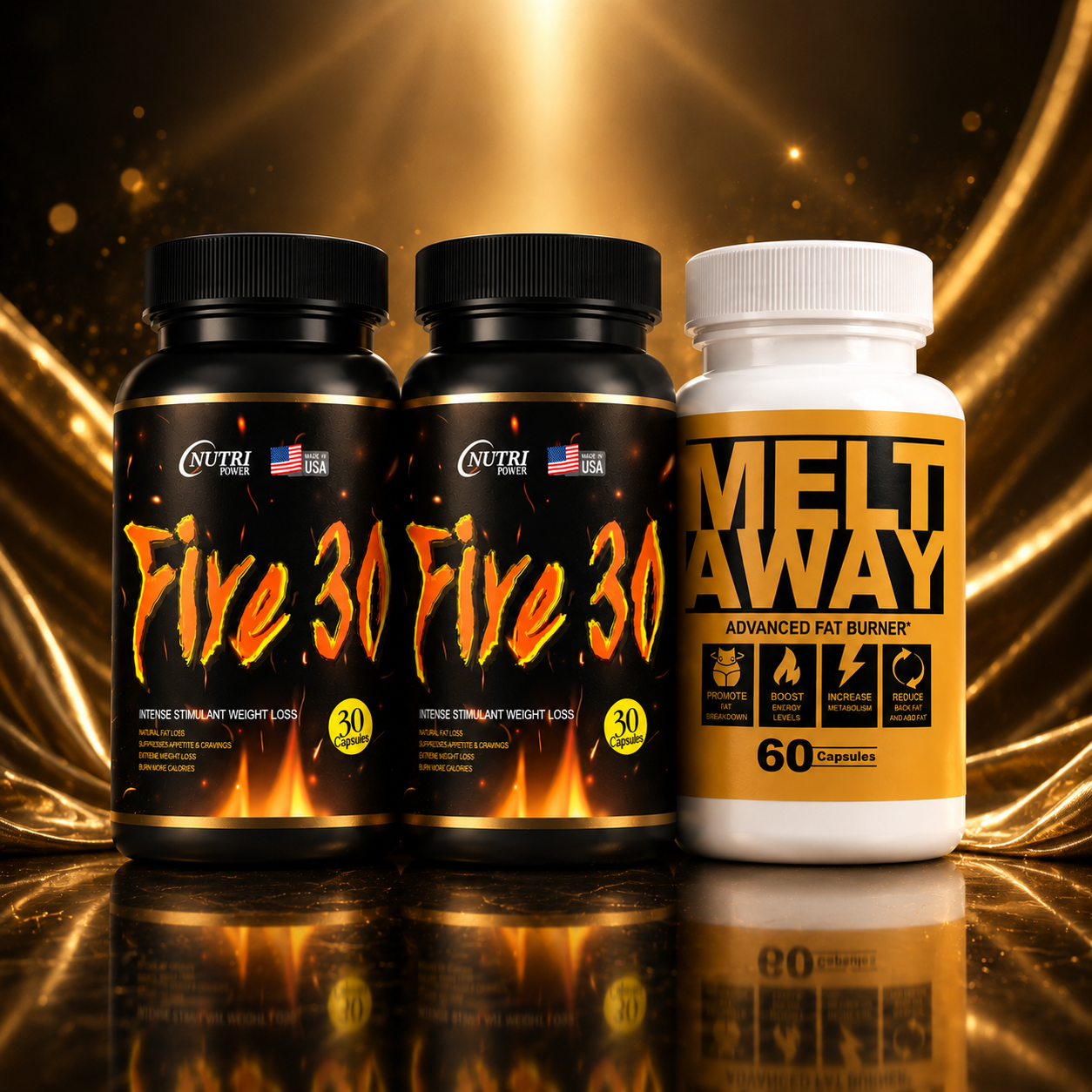 파이어30 Fire  2개와 멜트어웨이Meltwad 1개